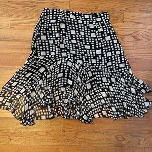 Sioni Mermaid Skirt, Silk. Black/White XL